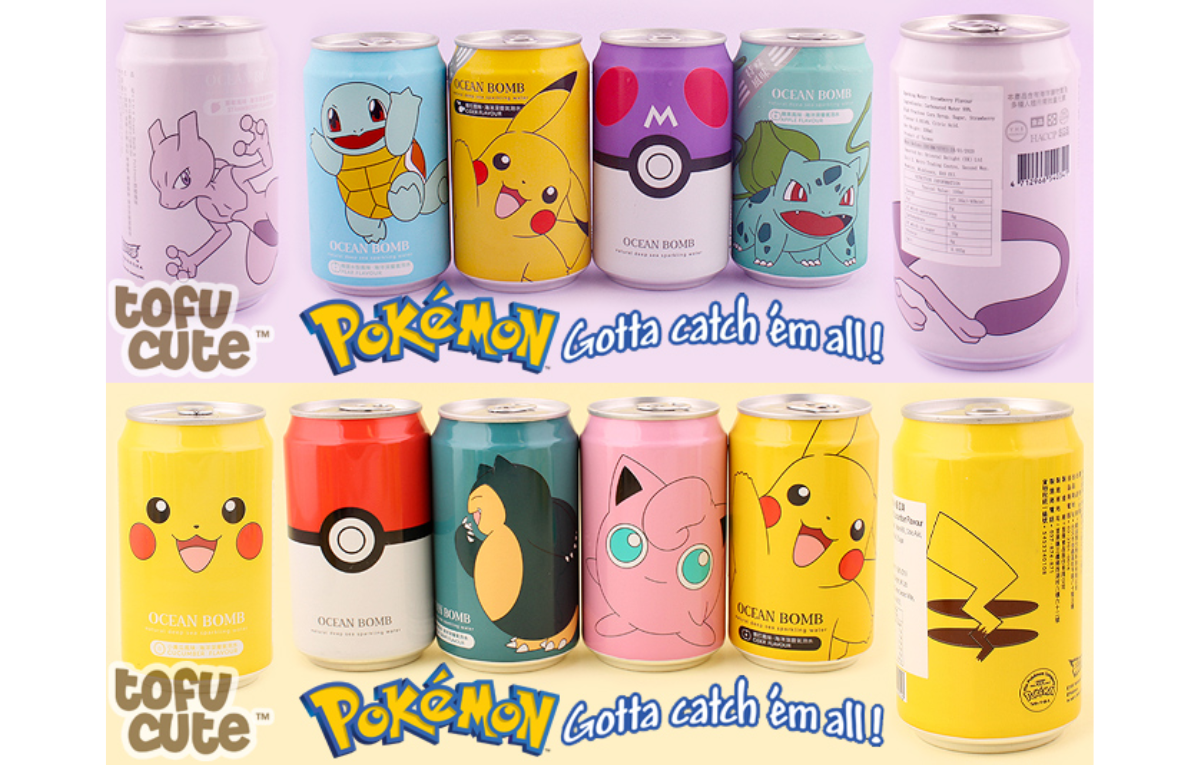 Pokemon drinks packaging